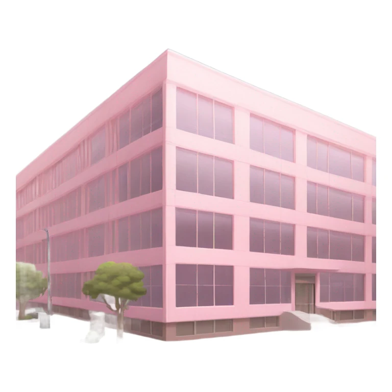 pink office building sticker