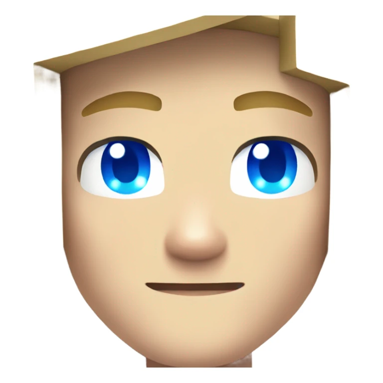 Blond Minecraft boy with blue eyes  sticker