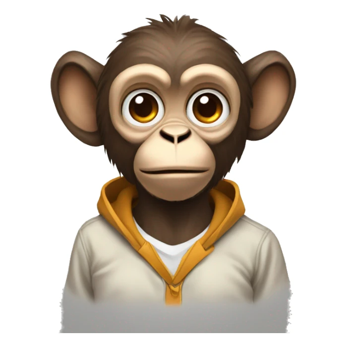 monkey crypto investor with big ears sticker