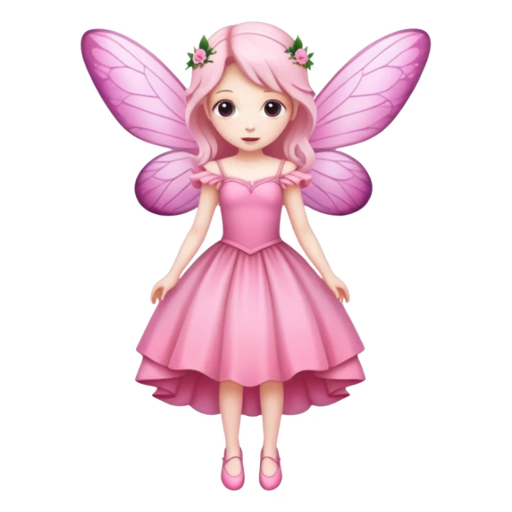 Realistic fairy wearing pink full body sticker