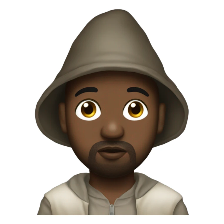 Kanye west with a gnome hat sticker