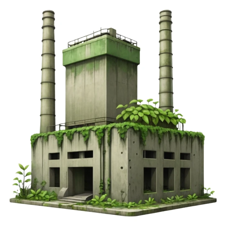 abandoned power plant ruins sticker