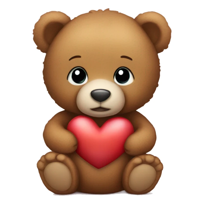 Teddy bear with heart  sticker