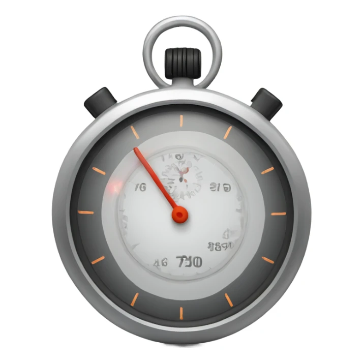 a stopwatch with electric sparks sticker