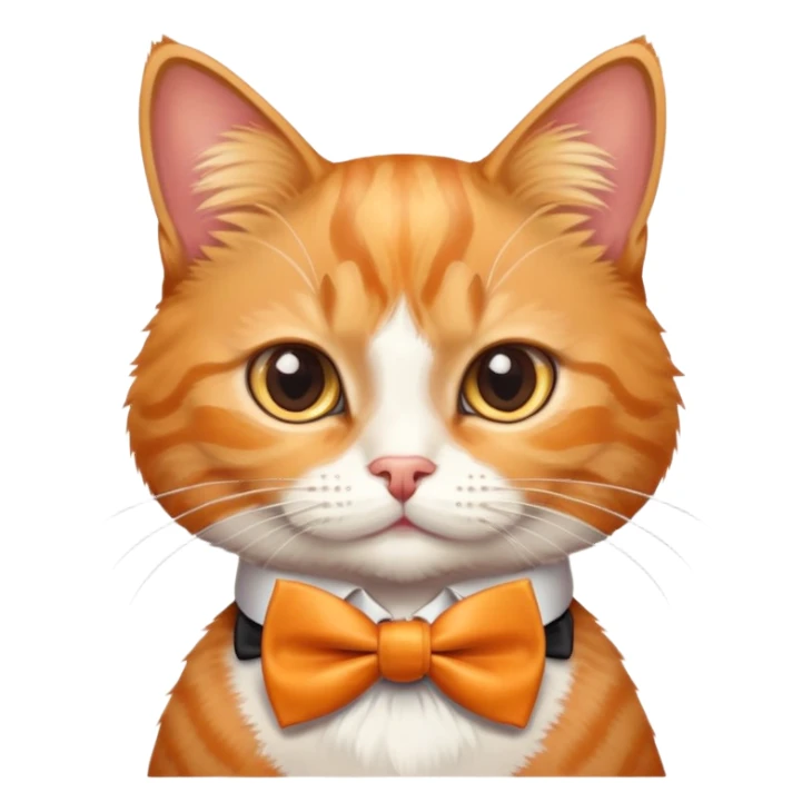 cat wearing a bow tie sticker