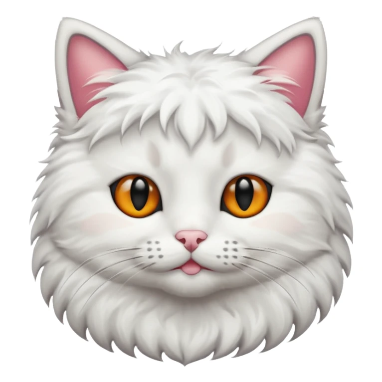 cat white with black spot sticker