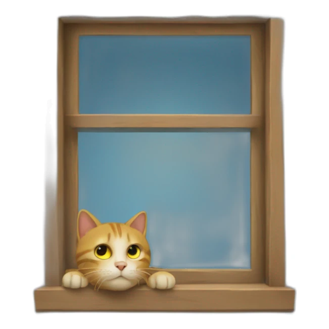 Un chat fenêtre sticker