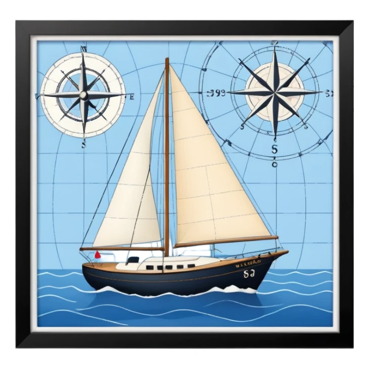 SAILING COORDINATES sticker