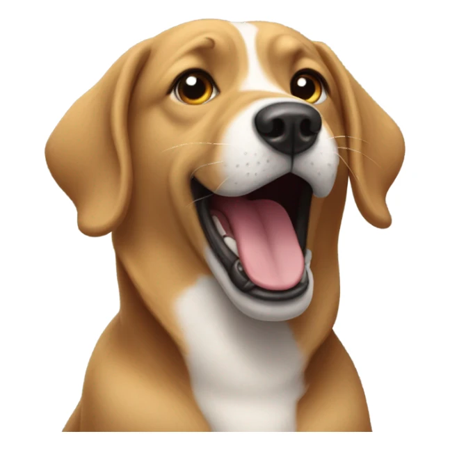 Dog looking very sigma while mewing sticker