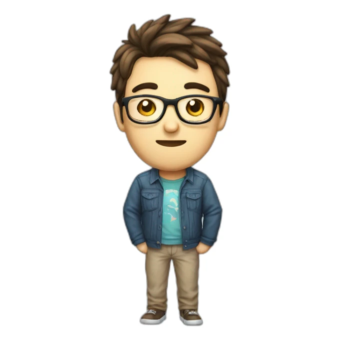 nerd with dakimakura sticker