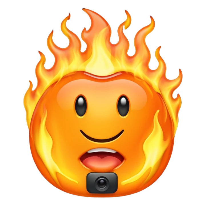 Web Cam on FIRE sticker