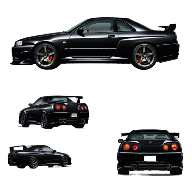 Nissan gtr skyline r34 BLACK FROM THE SIDE sticker