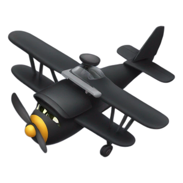 a black cat in a plane sticker