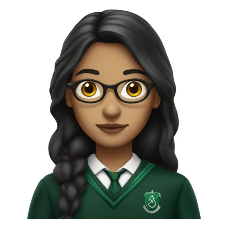 brunette slytherin student sticker