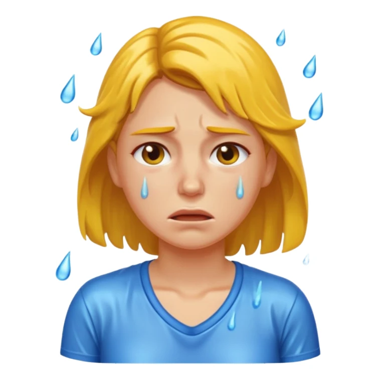 sweaty woman exhausted sticker