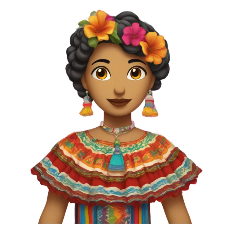 Pollera folclórica sticker