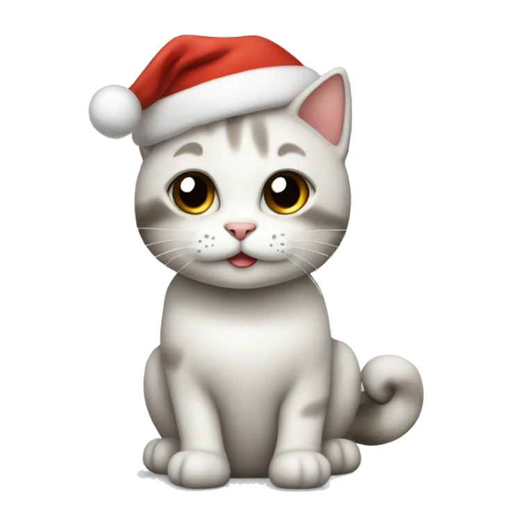 Cute Christmas cat sticker