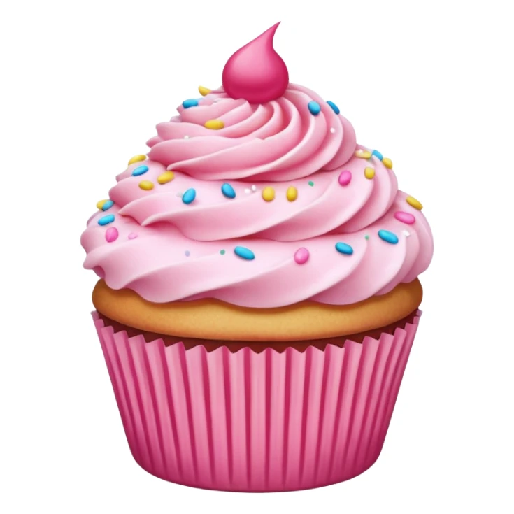 Cupcake with pink icing sticker