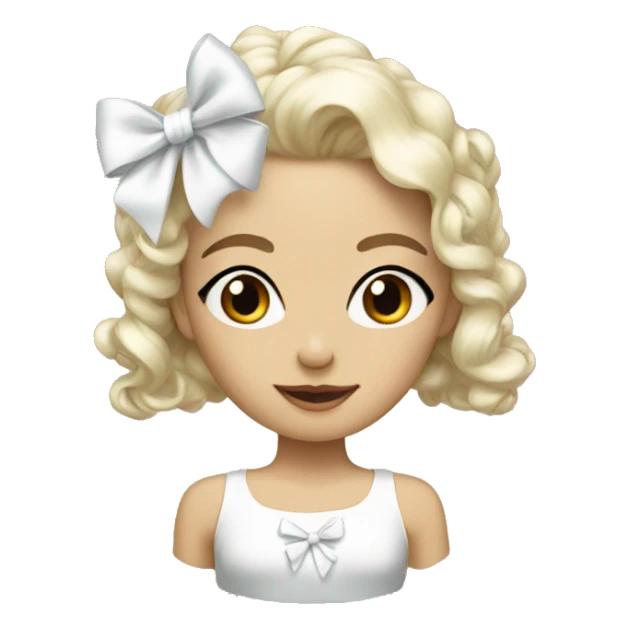 White coquette bows  sticker