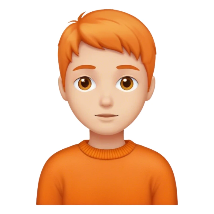 Orange warm sweater sticker
