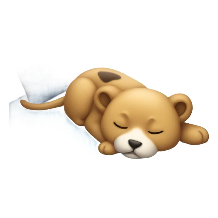 cute animal laying down sleeping sticker