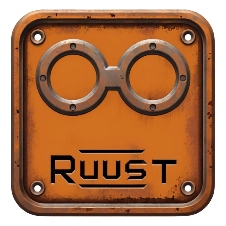 The game “rust” logo sticker