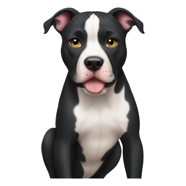 Perro pitbull negro  sticker