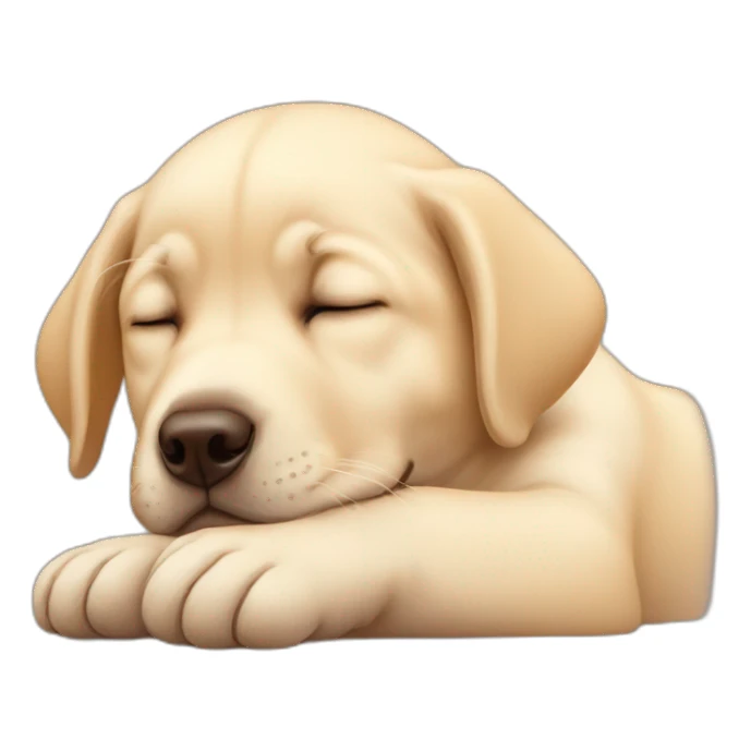 sleeping baby labrador sticker