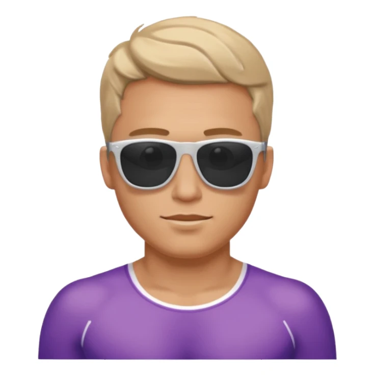 White guy with sunglasses topless and in swimwear sticker