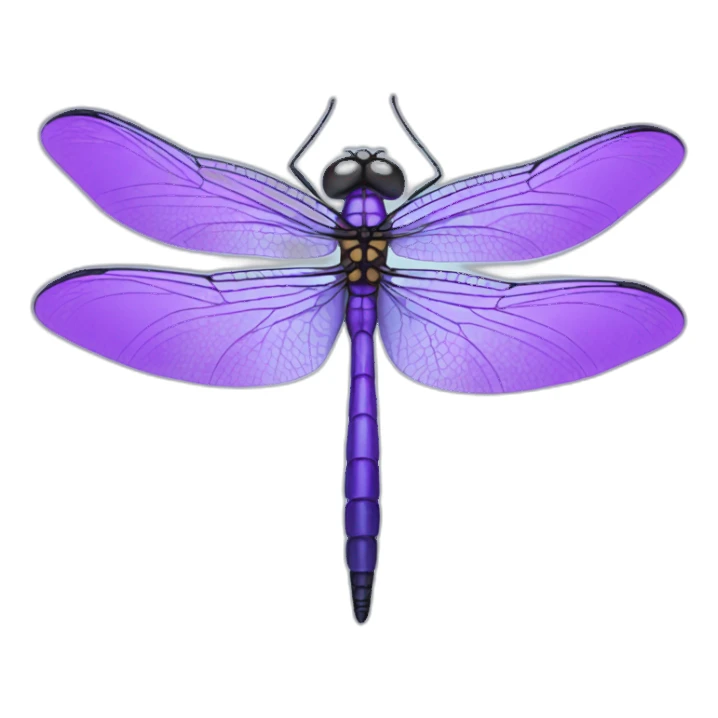 purple dragonfly sticker