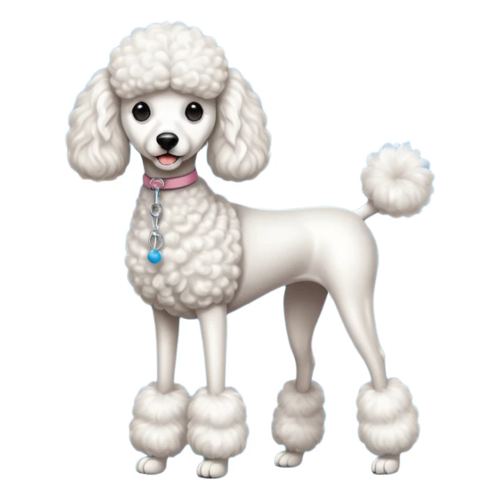 Poodle with very very long legs sticker