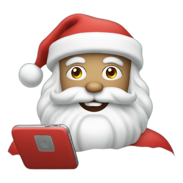 Santa Claus with celular  sticker