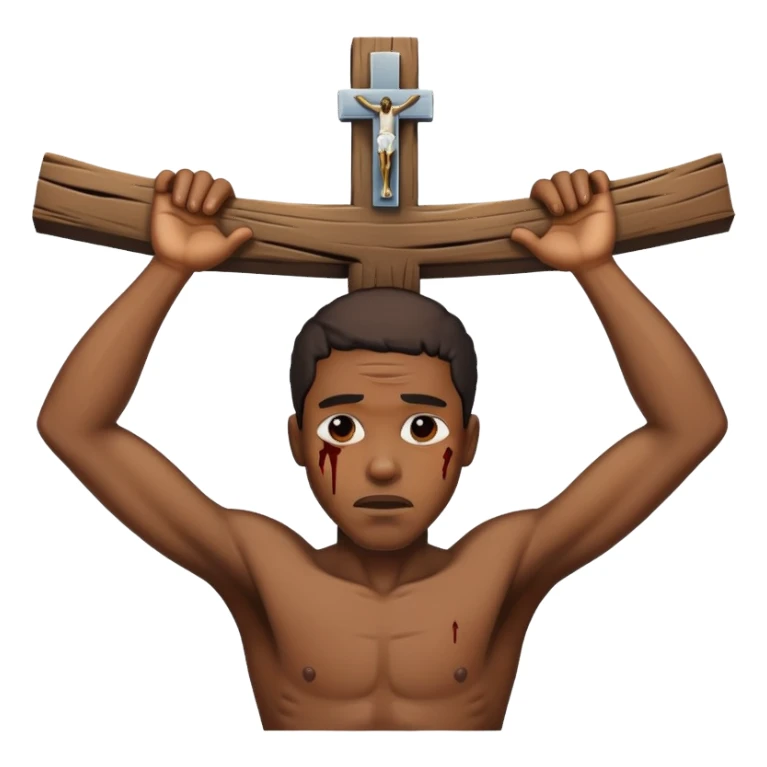 Black men crucified  sticker