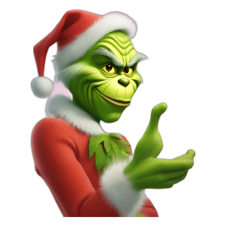 The grinch amd the Mask shaking hand sticker