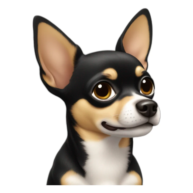 chihuahua black tan sticker