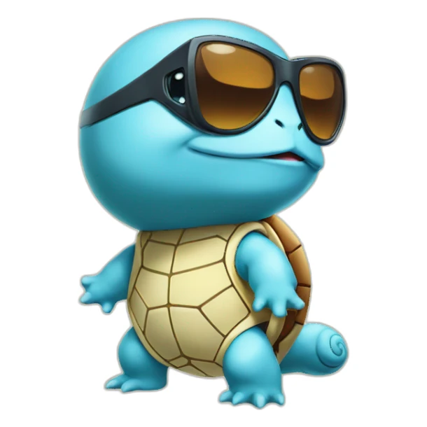 squirtle wearing sunglasses sticker