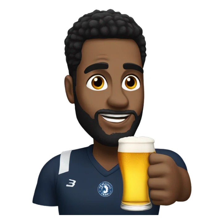 Danny rose with a beer sticker