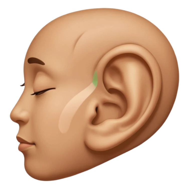 an ear praising God sticker