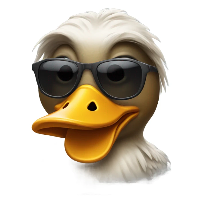 Duck head with sunglasses sticker