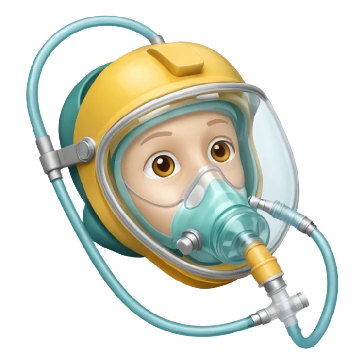 emergency oxygen mask for patients sticker