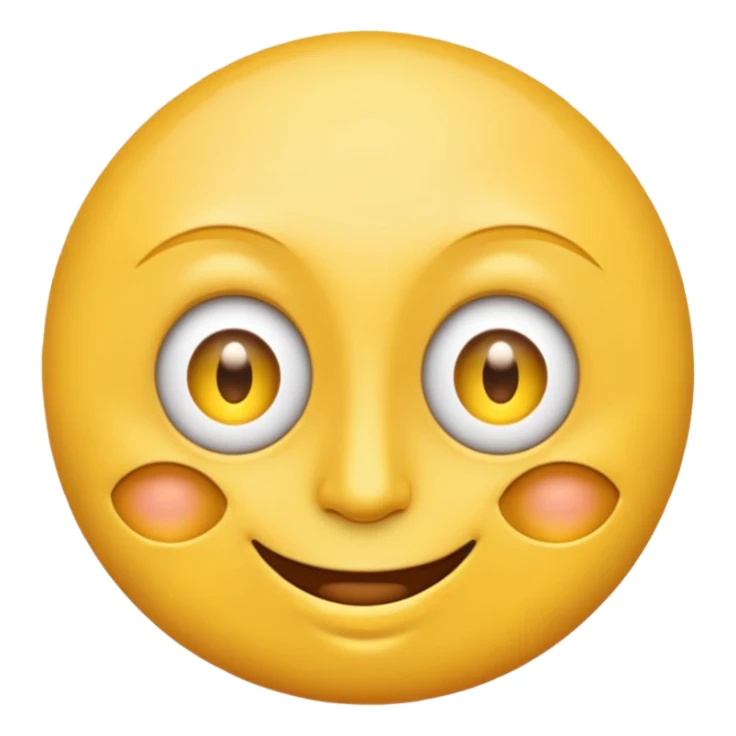Emoji face with a third eye in it's forehead sticker