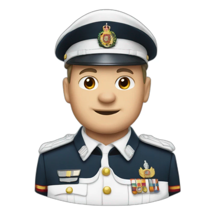 Olaf Scholz in uniform sticker