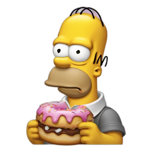 Homer simpson eat donuts sticker