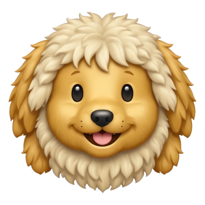 ivory golden doodle emoji  sticker
