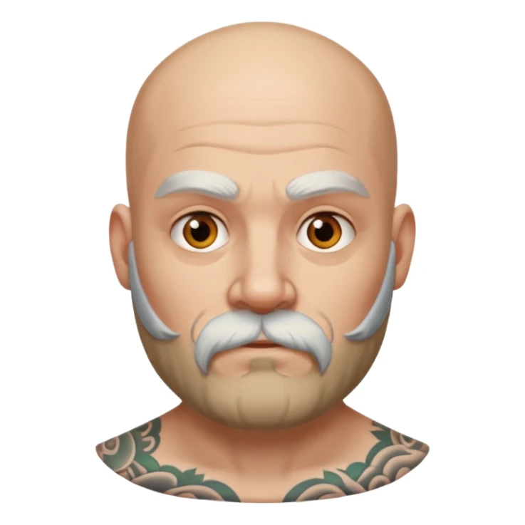   tattooed baldies with white bearded sticker
