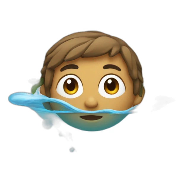 swimming in water sticker