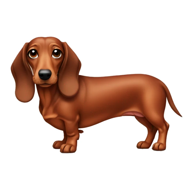 Shaded red dachshund sticker