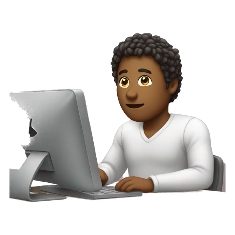 Sitting in front of a pc sticker