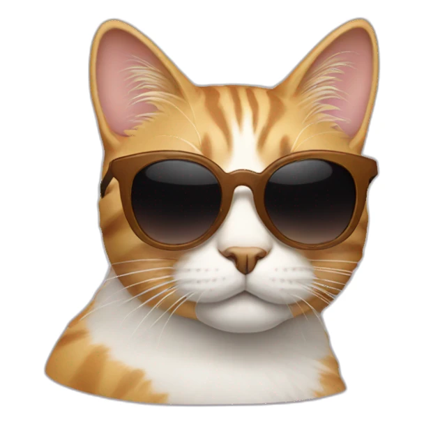 Cat with sunglasses sticker