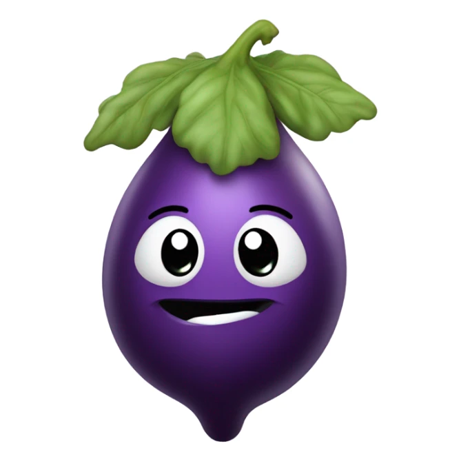 Eggplant shooting water sticker